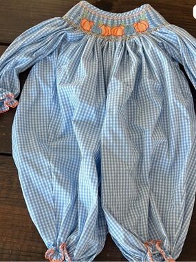Pumpkin Smocked Romper